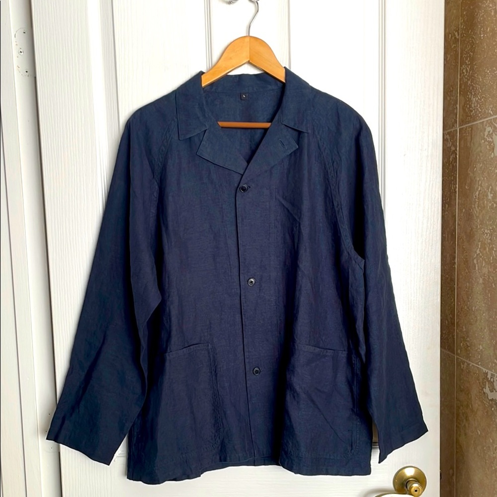 Men's Navy Lightweight Shirt Jacket